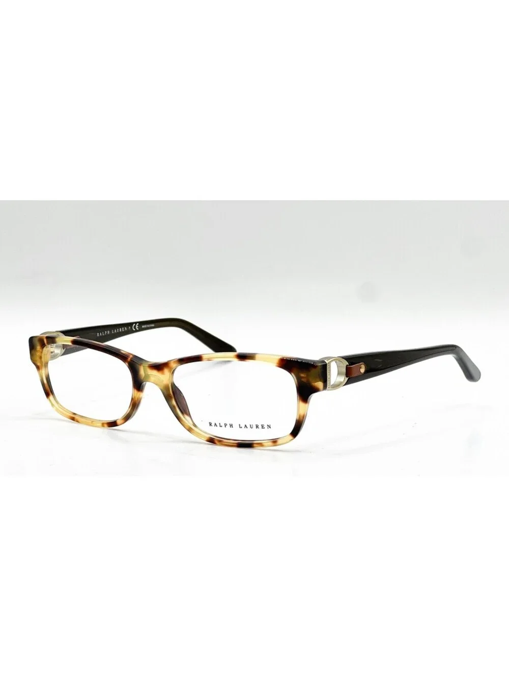 Ralph Lauren RL6106Q 5004 Havana Spotty Rectangle Eyeglass Frames 53-17-140